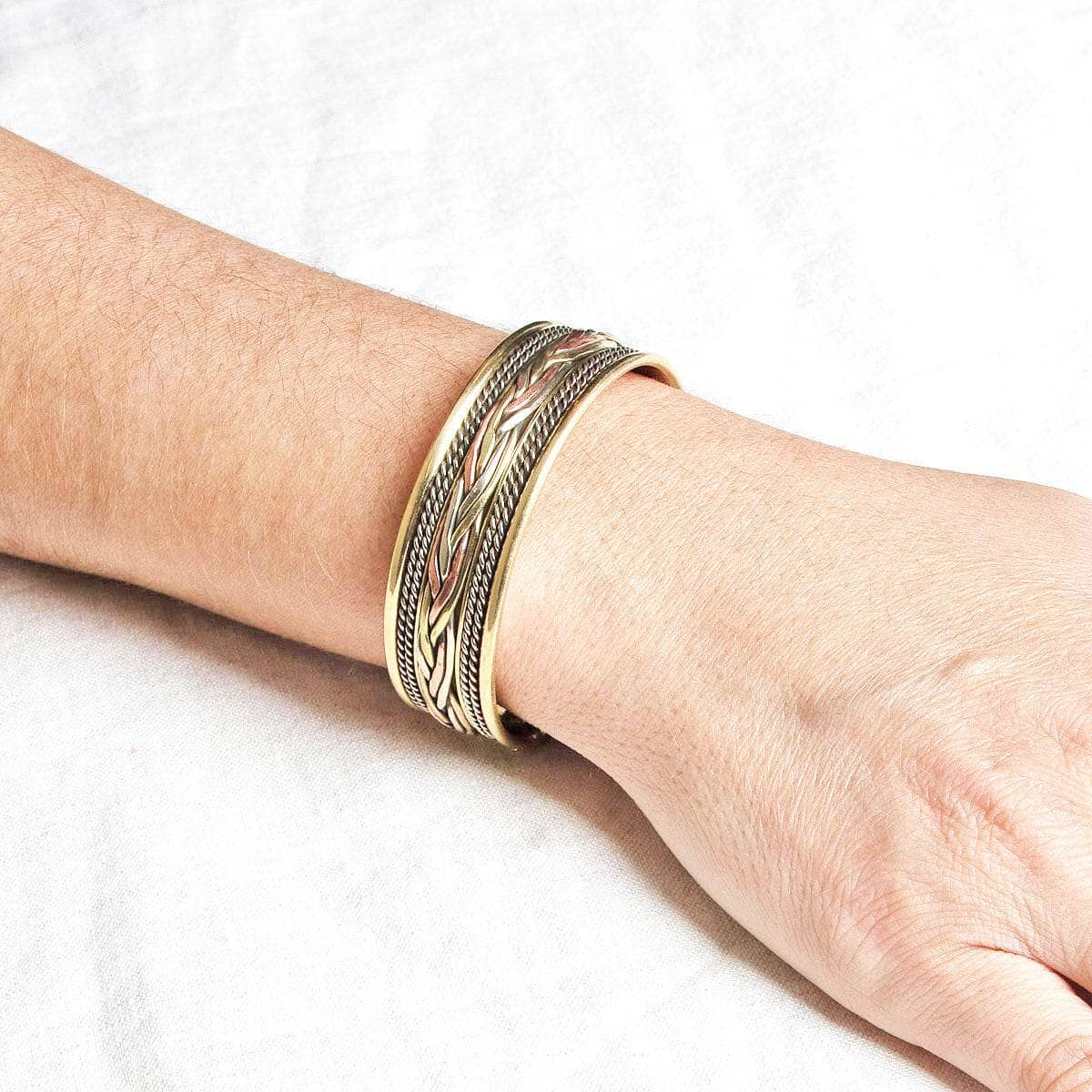 Tiny Rituals Tibetan Handcrafted Copper Braided Rope Healing Bracelet - view 2