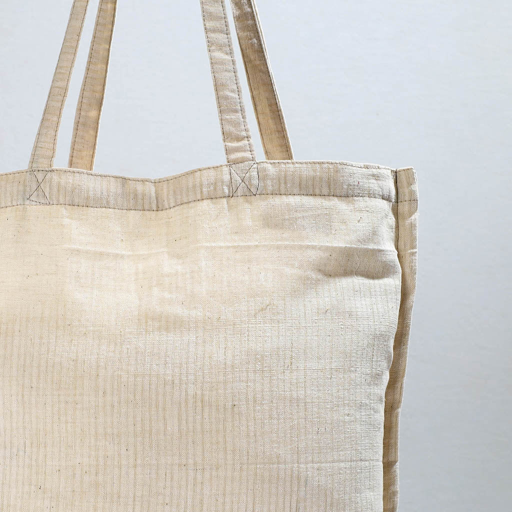 NOORI BAZAR Beige - Jhiri Pure Handloom Cotton Jhola Bag 09 - view 2