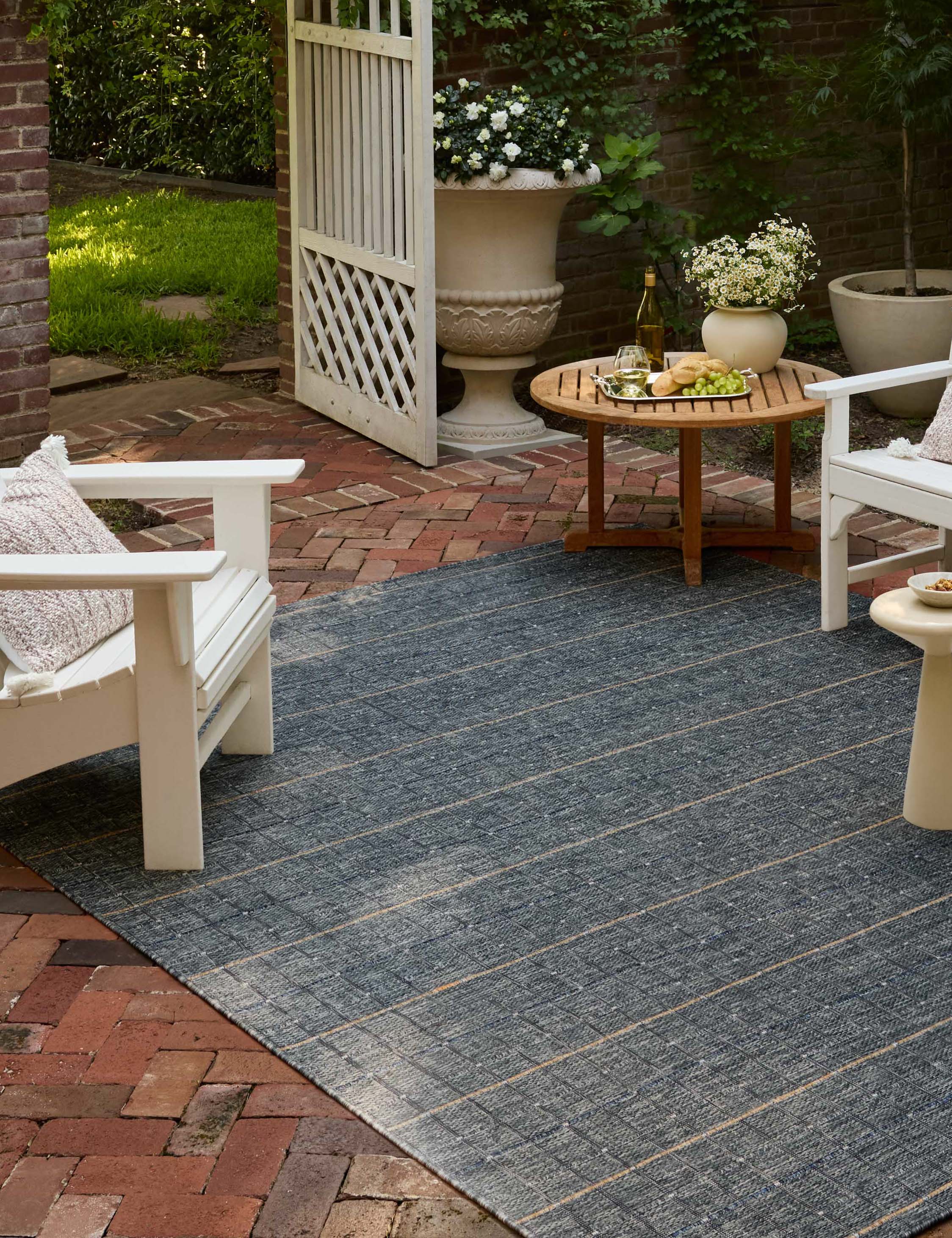 Lulu and Georgia Maelle Indoor / Outdoor Rug – Sky and Wheat - view 2