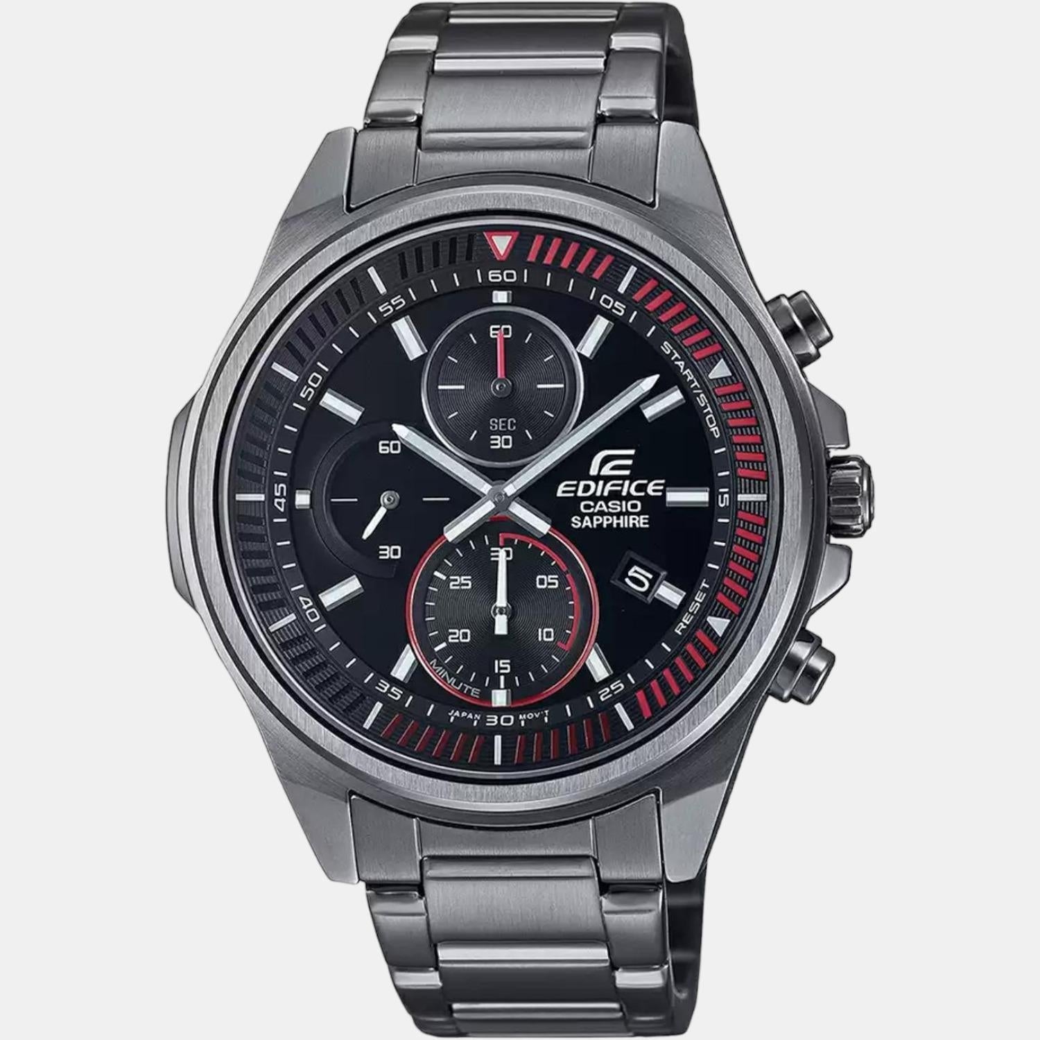Casio Edifice Men Quartz Black Dial Chronograph Stainless Steel Watch ED507 - view 2