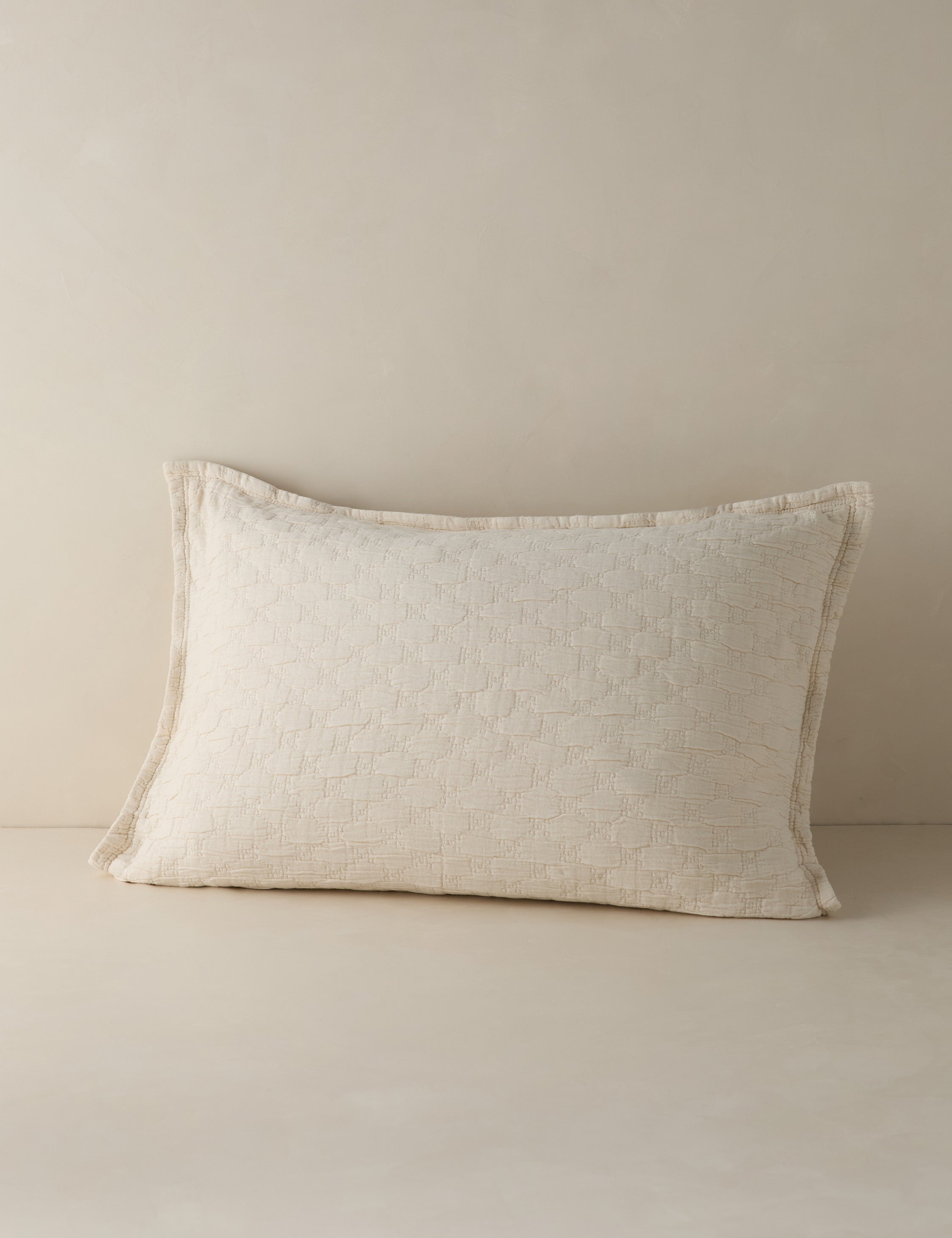 Lulu and Georgia Ojai Cotton Matelassé Sham by Pom Pom at Home - view 2