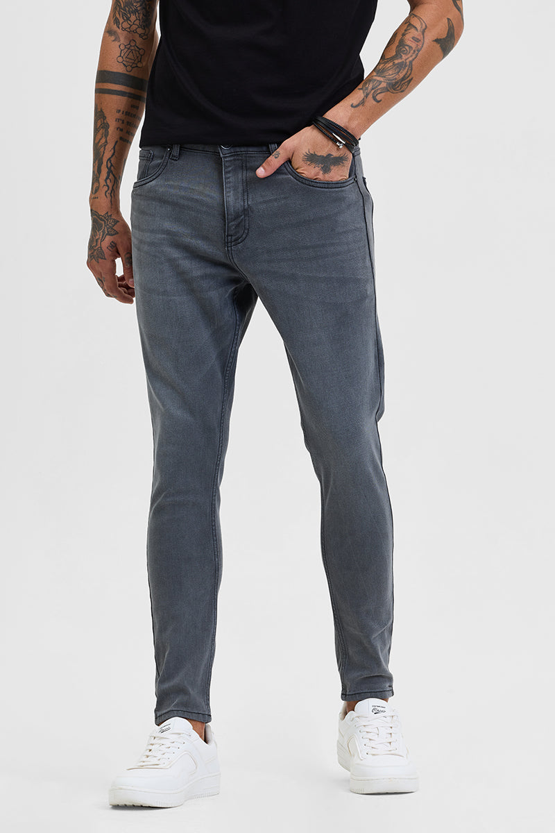 SNITCH Grey Skinny Fit Jeans