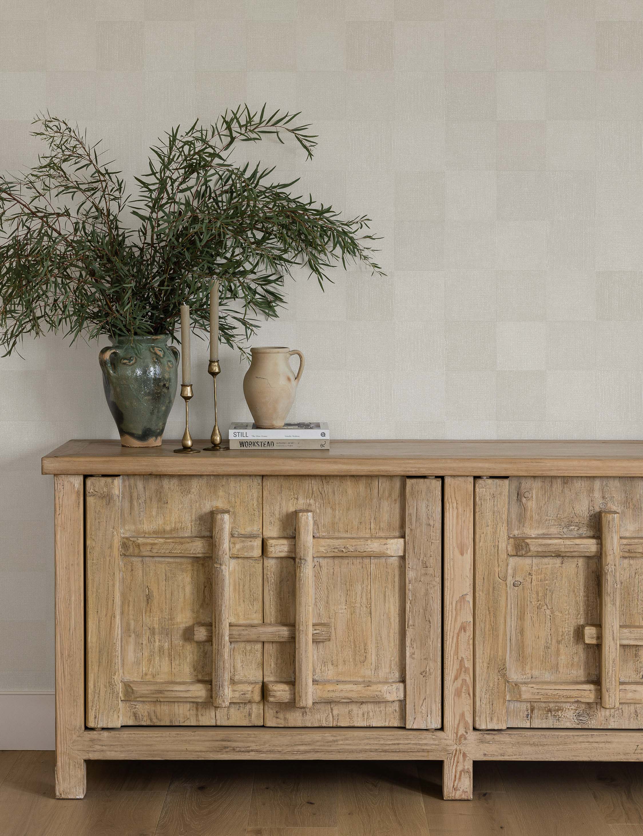 Lulu and Georgia Textured Check Peel + Stick Wallpaper by Pure Salt - view 7
