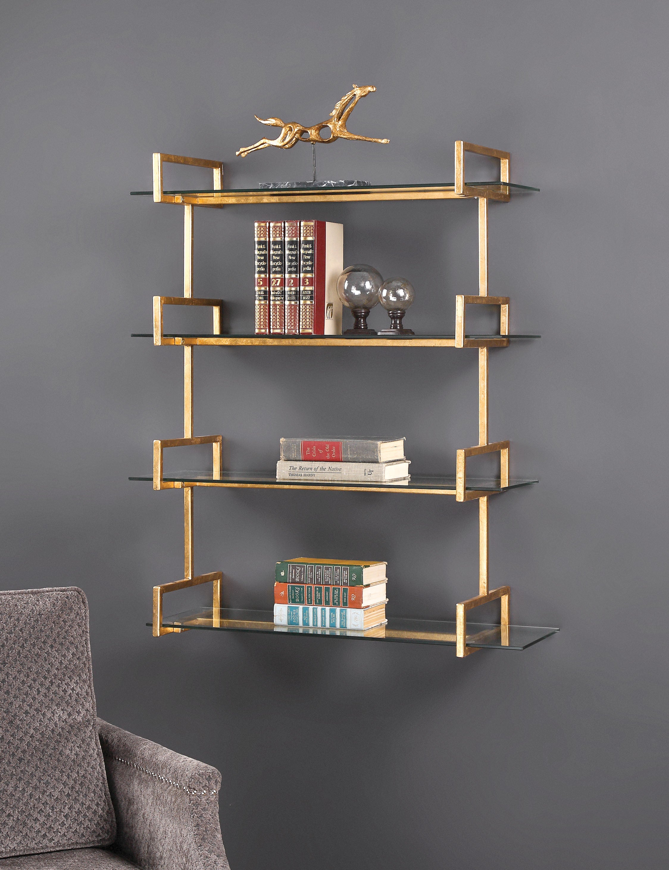 Lulu and Georgia Edina Shelf by Jim Parsons – Gold - view 2