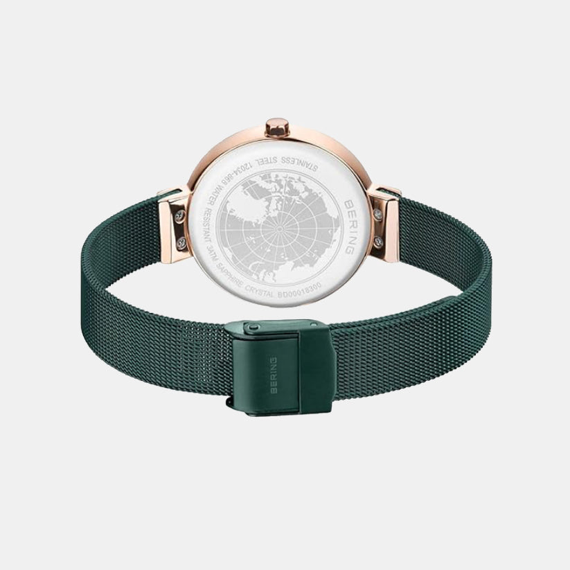 Bering Classic Women Green Analog Stainless Steel Watch 12034-868 - view 4