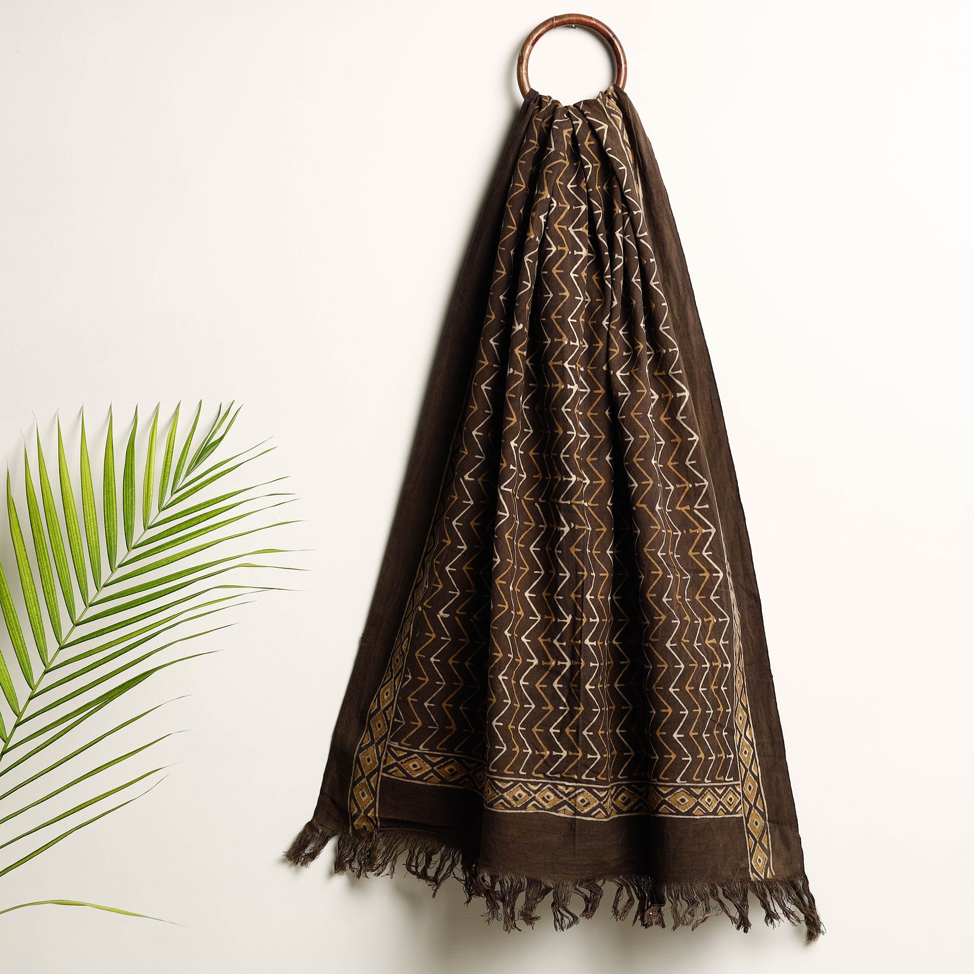 SOUTH KARGHA Brown - Akola Block Printed Pure Handloom Cotton Towel