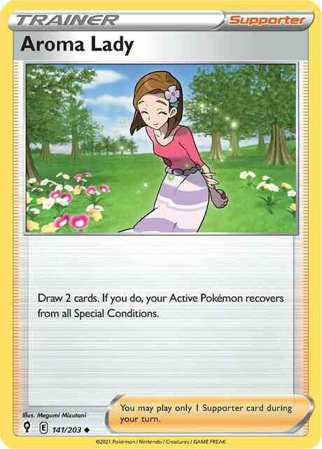 Uncommon swsh7-141 non-holo – Pokémon Aroma Lady - 141/203 - Uncommon [swsh7-141] [Non-Holo]