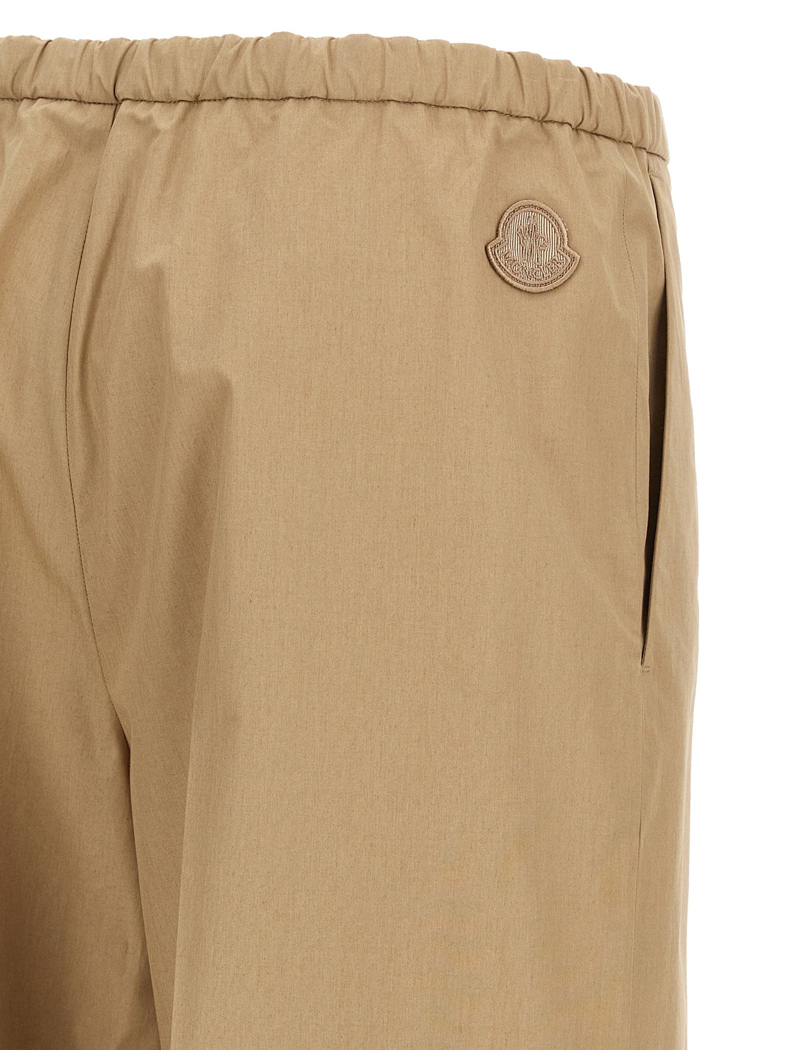 Moncler Grosgrain Logo Patch Pants – 100% cotton - view 4