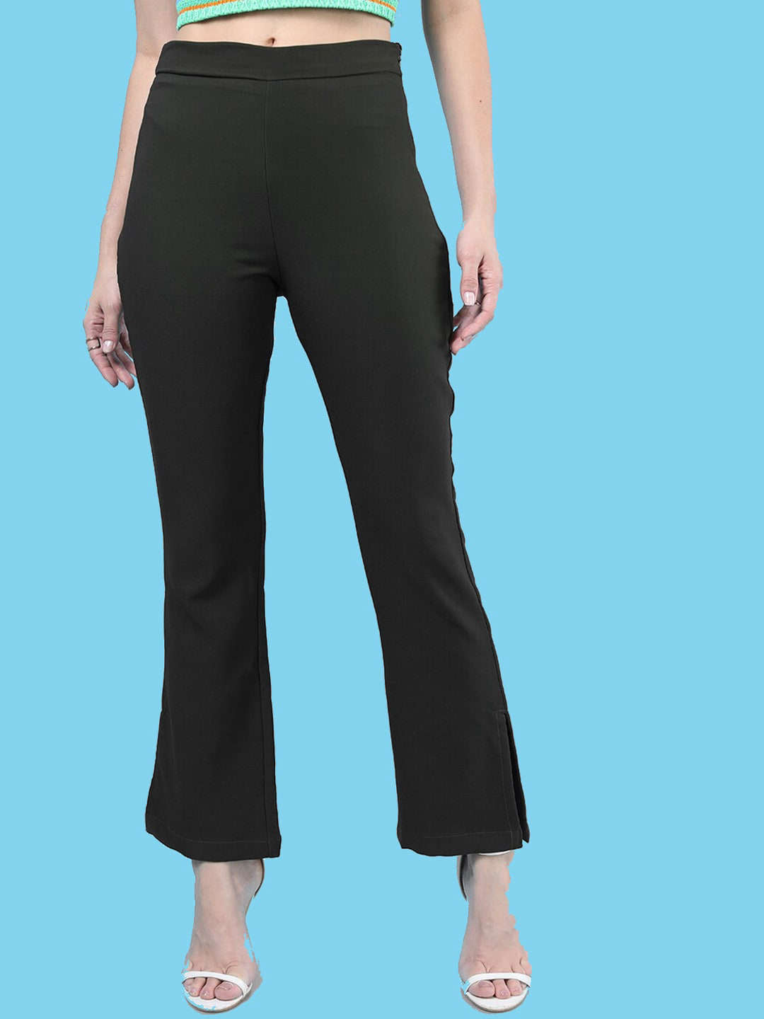 Freehand By The Indian Garage Co Women Straight Leg Tapered Pants With Slit