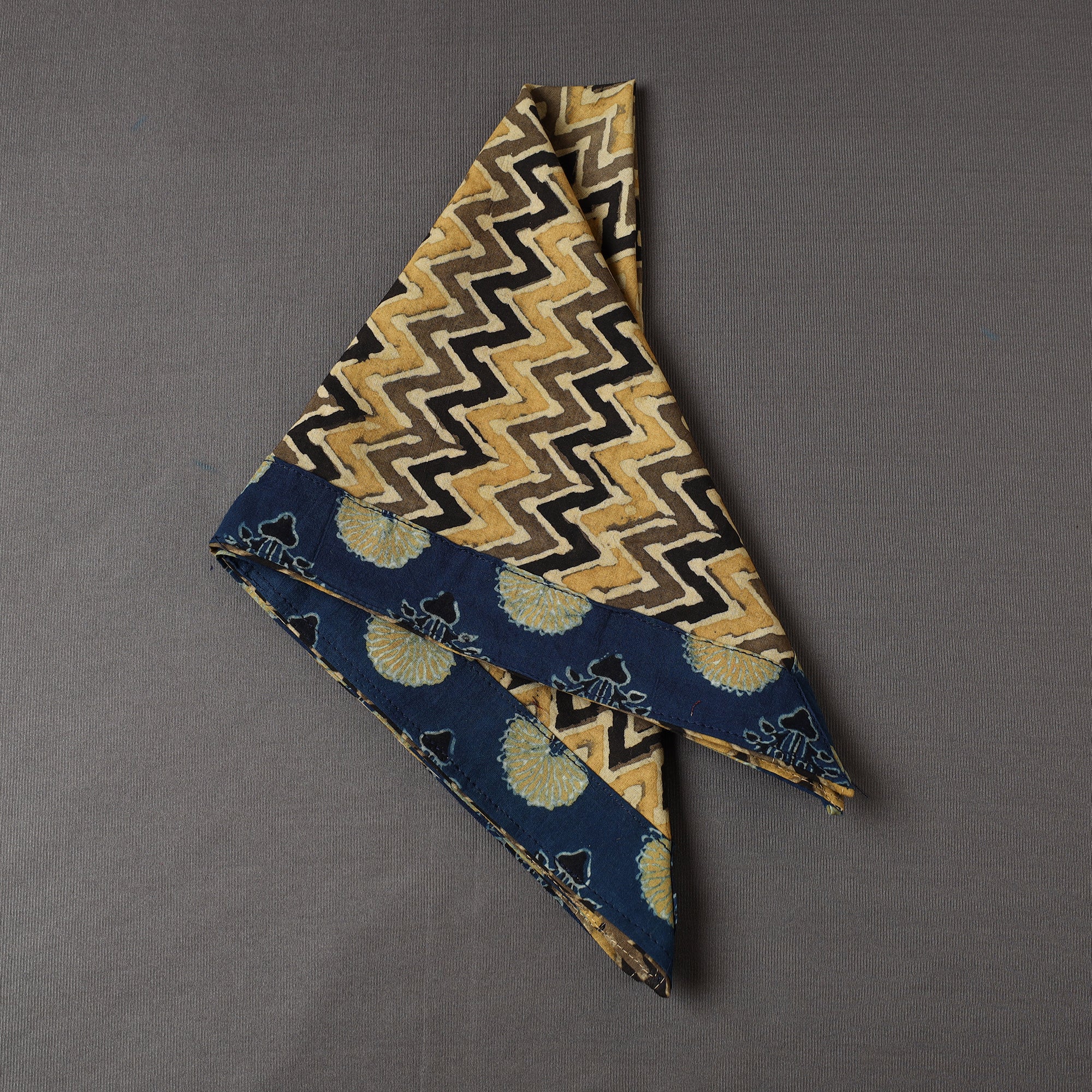 NOORI BAZAR Ajrakh Block Printed Cotton Bandana
