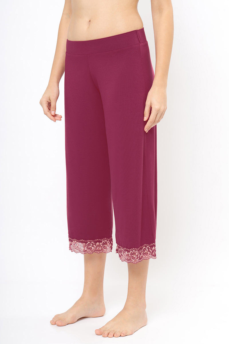 Amante Lace Touch Pyjama Bottom - Anemone - view 3