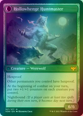 Magic Avabruck Caretaker // Hollowhenge Huntmaster [187] [Innistrad: Crimson Vow] [Foil] - view 2