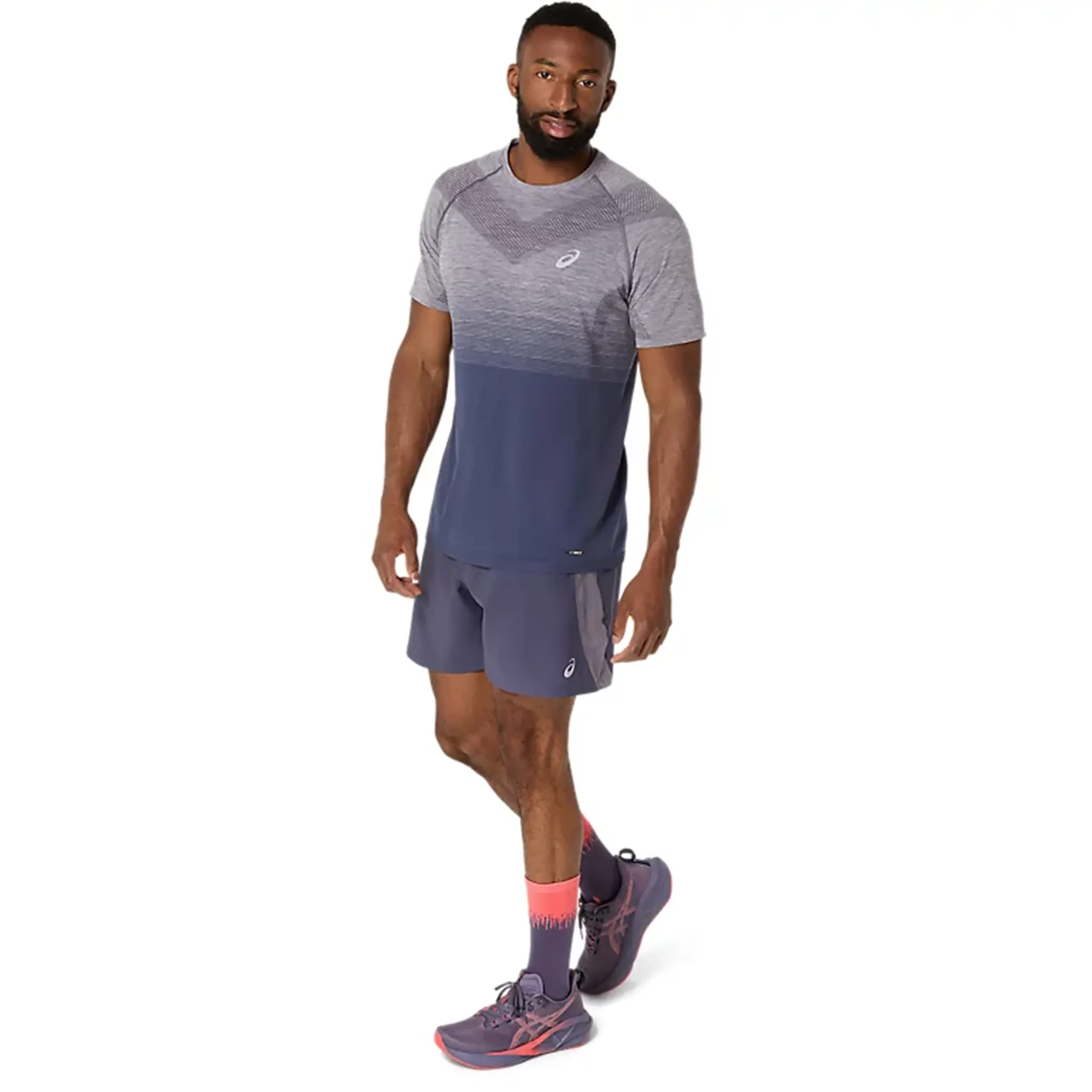 Asics Seamless Lavender Grey T Shirt - view 5