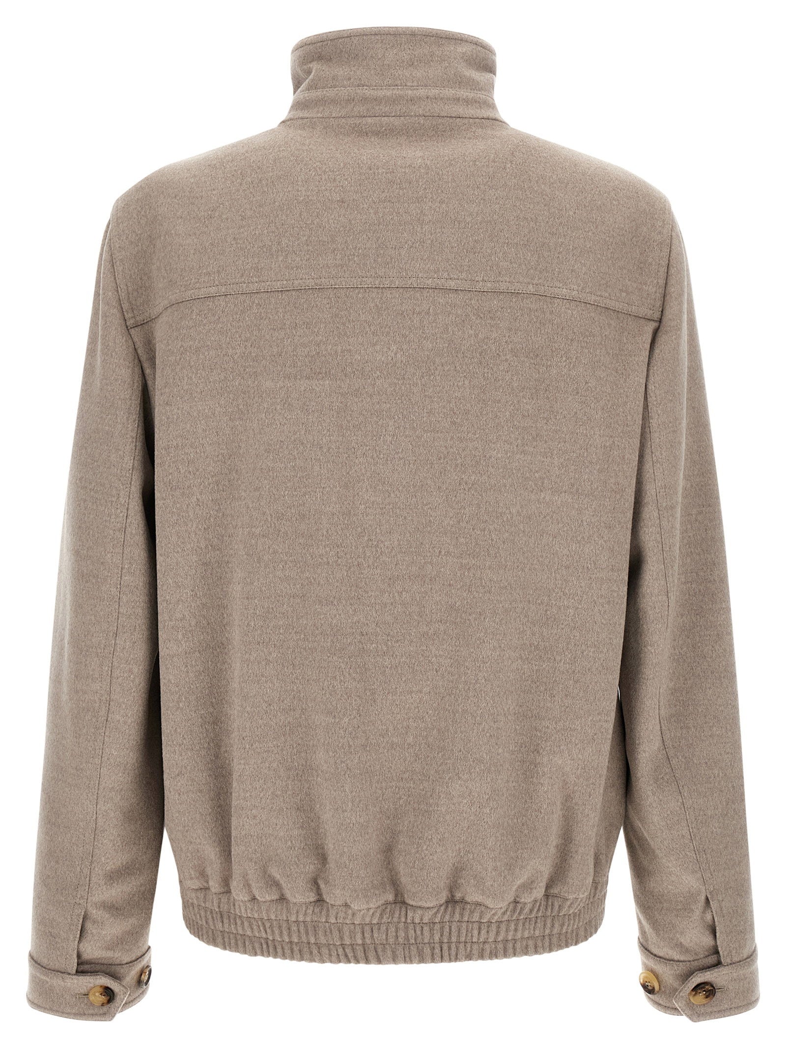 Brunello Cucinelli Virgin Wool Beaver Bomber Jacket - view 2