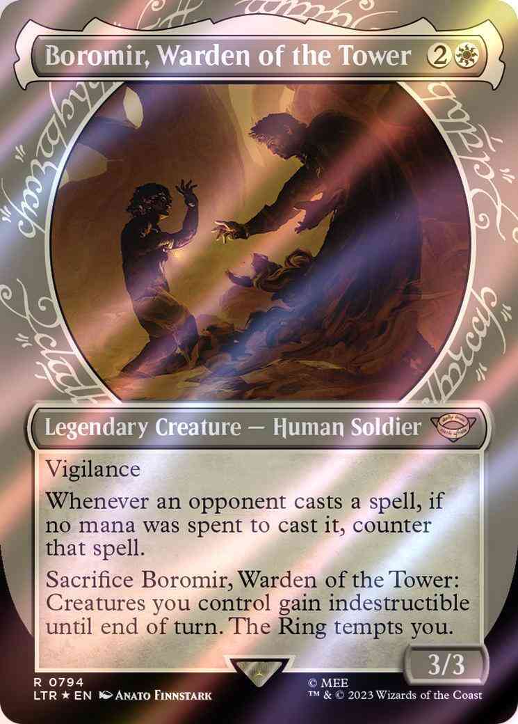 Tower 794 ring – Magic Boromir, Warden of the Tower [794] [Ring Showcase] [The Lord of the Rings: Tales of Middle-earth] [Surge Foil]
