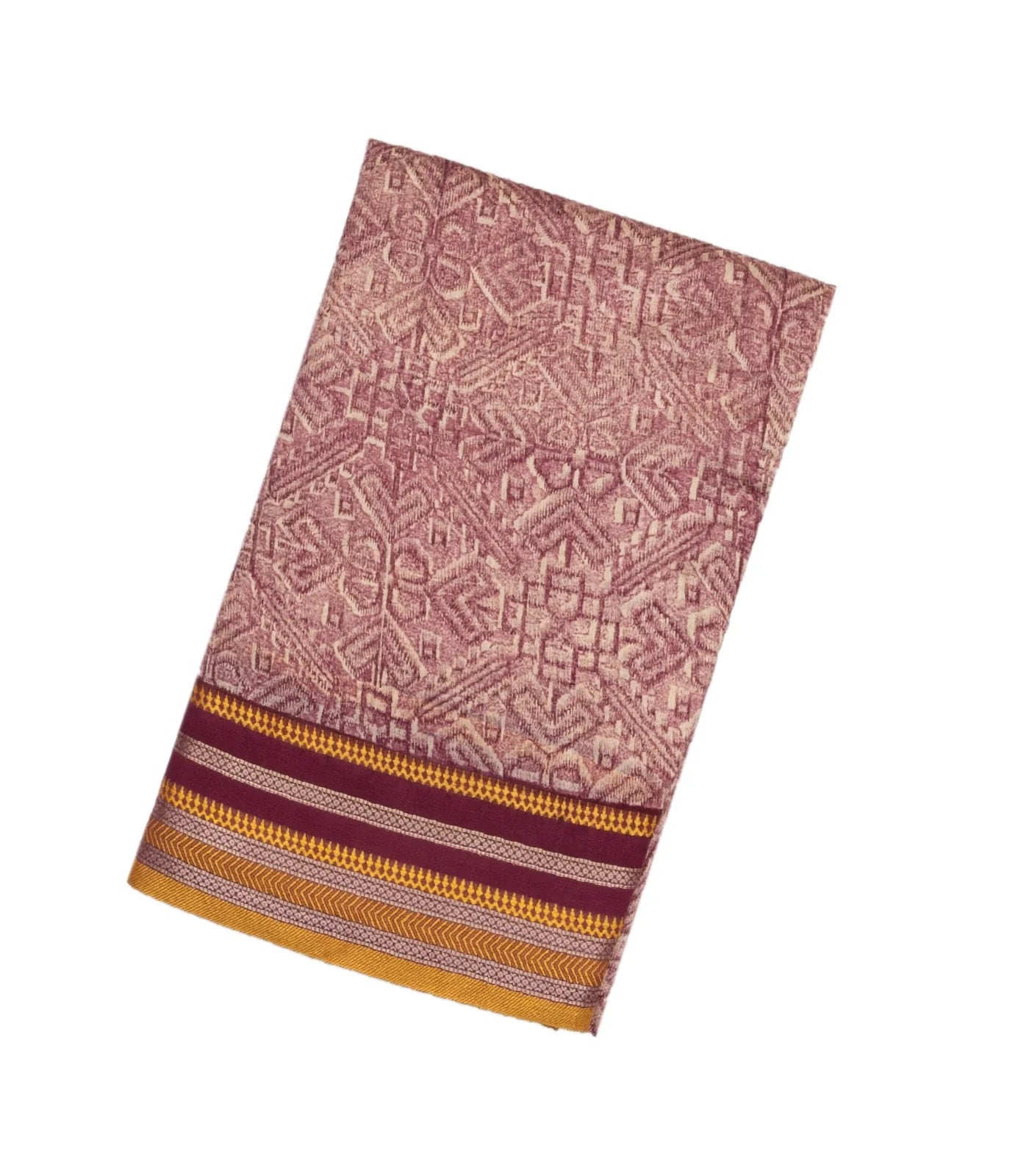 RmKV Dusty Pink Handloom Chanderi Cotton Saree With Printed Floral Motif