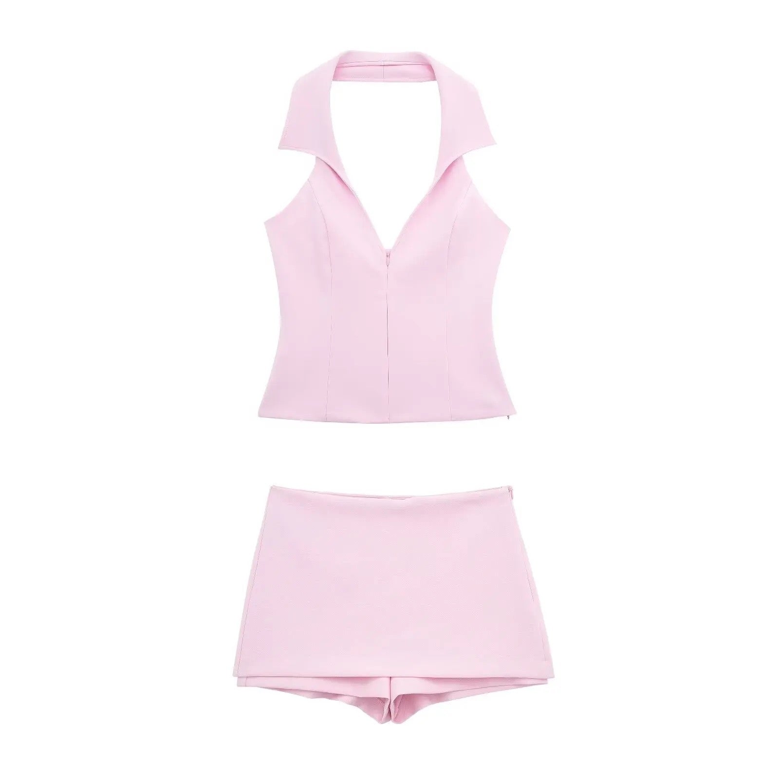 Alamode By Akanksha Hellor Luxe Co-ord Set in Blush - view 5