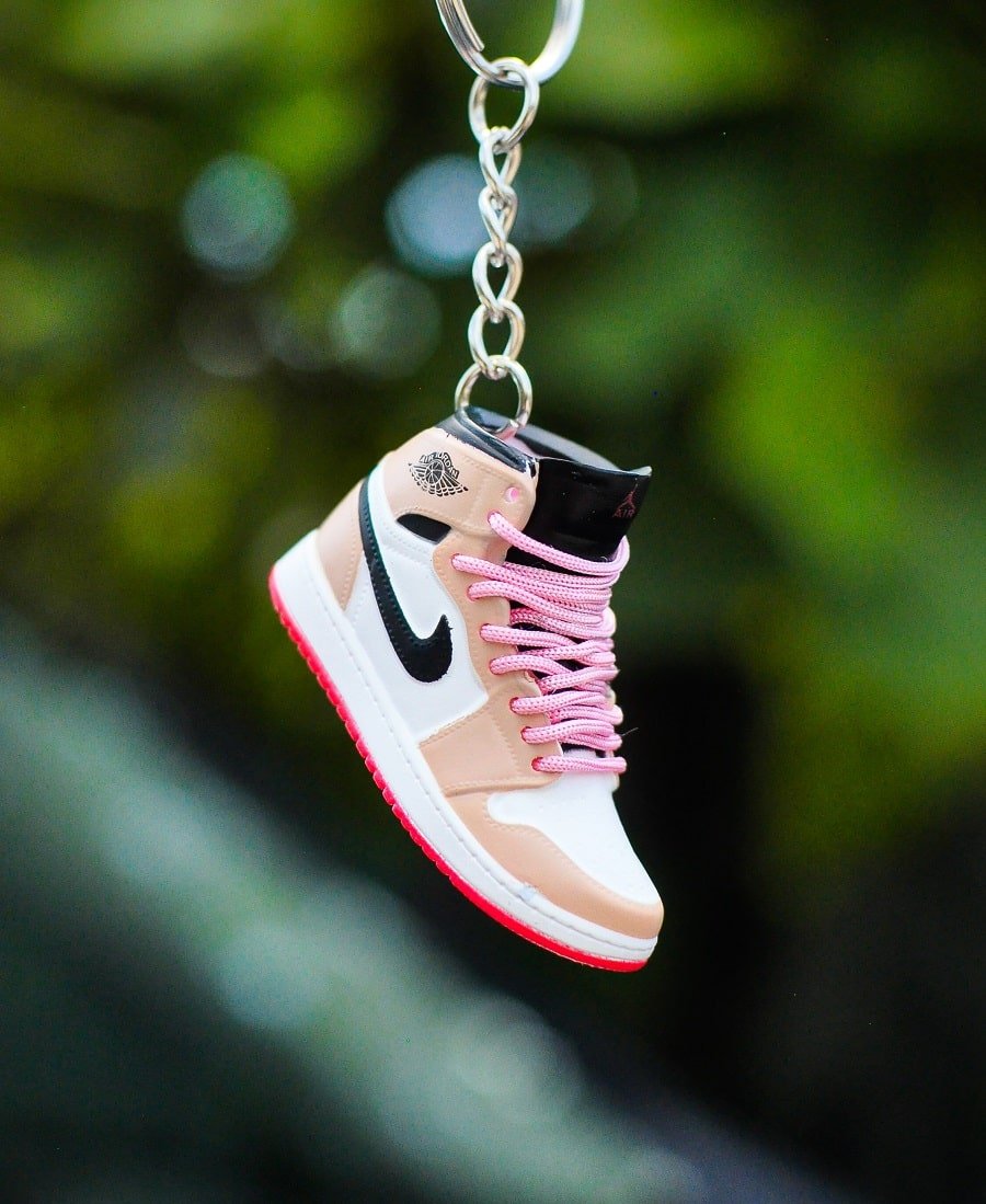 Kicks Machine 3D Sneaker Keychain AJ1 Mid Crimson Pink