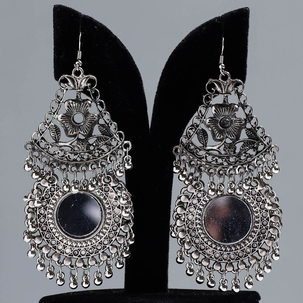 WHITE RIVER STORIES Brass Base Oxidised Earrings 31 - view 2