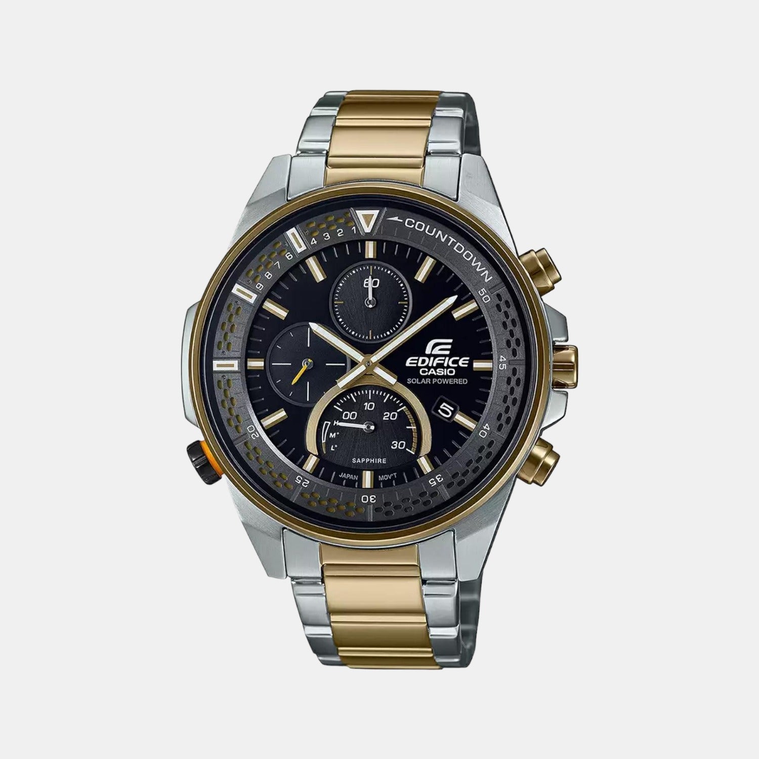 Casio Edifice Men Quartz Black Dial Chronograph Stainless Steel Watch ED511