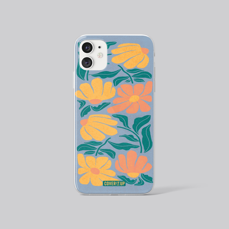 Cover It Up Floral Art Clear Silicone Case
