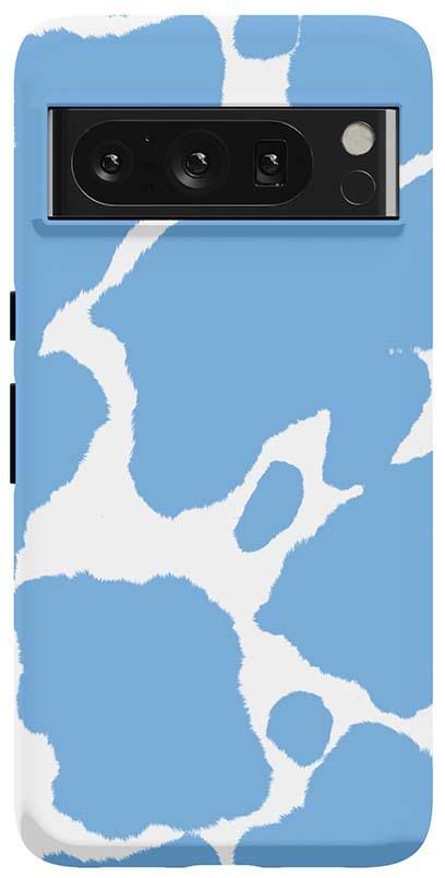 Casetry Current MOOd | Light Blue Cow Print Google Pixel Case - view 14