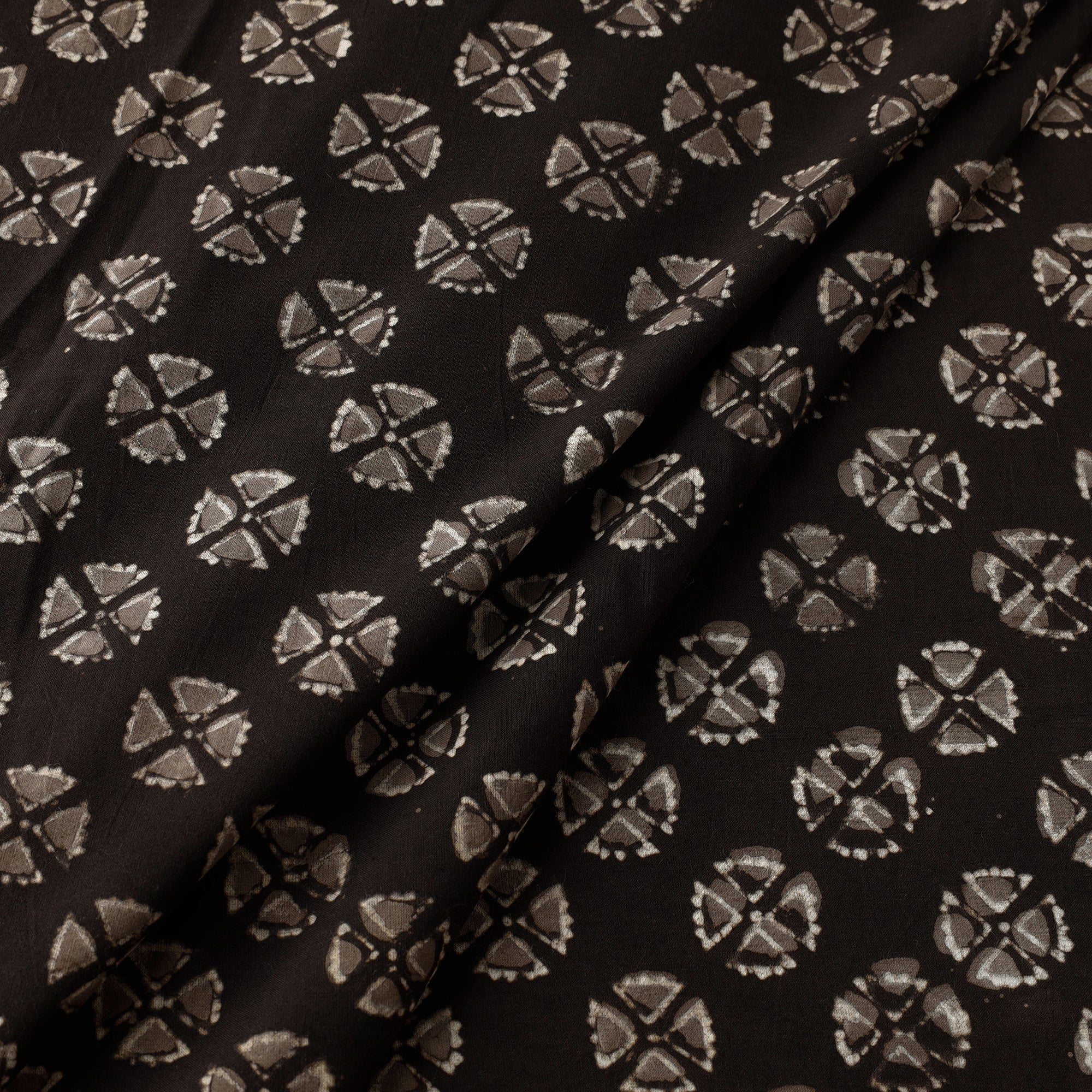 HAVELI CHRONICLES Brown - Pipad Block Printed Cotton Fabric - view 2
