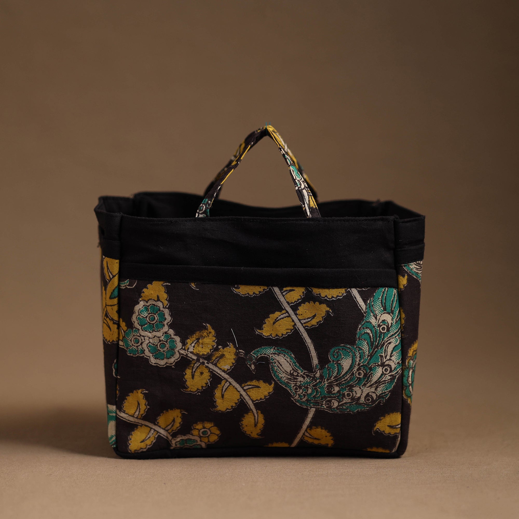 NOORI BAZAR Black - Handmade Cotton Multipurpose Cosmetic/Toiletry Bag 08