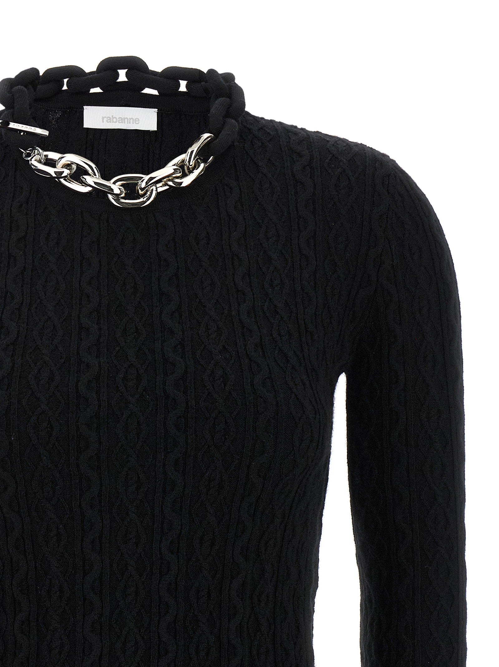 Paco Rabanne Necklace Sweater – 90% wool 10% cashmere - view 3