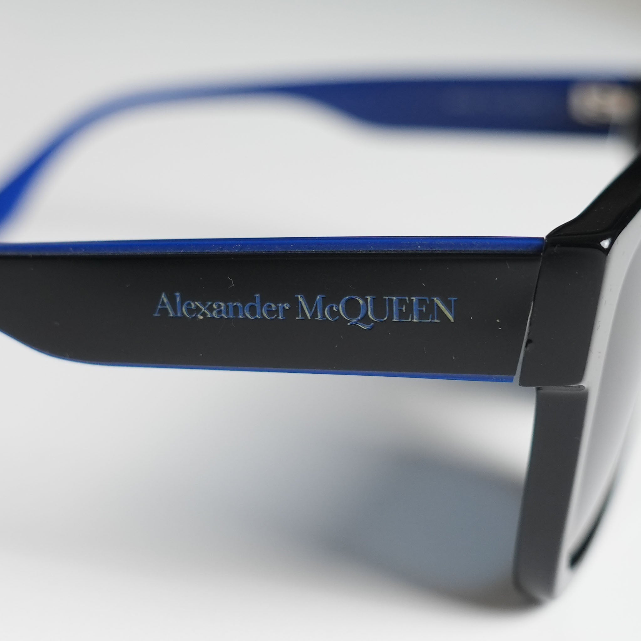 Alexander McQueen Black & Blue Square Sunglasses - view 2