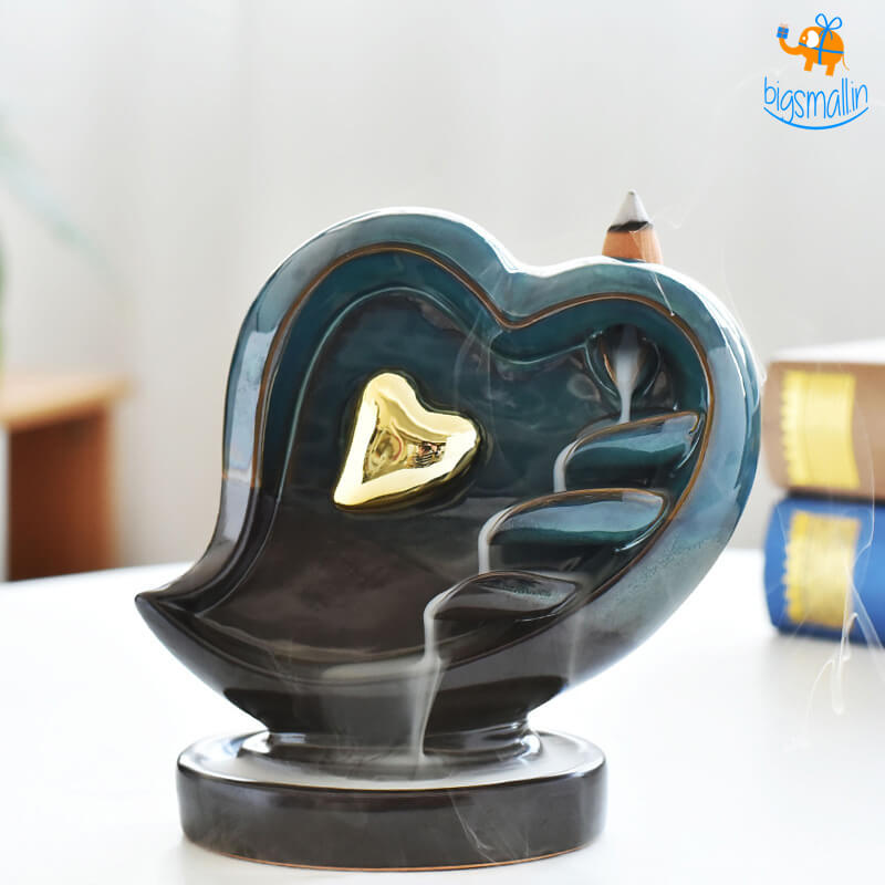 VinnyC Heart-Shaped Backflow Incense Burner