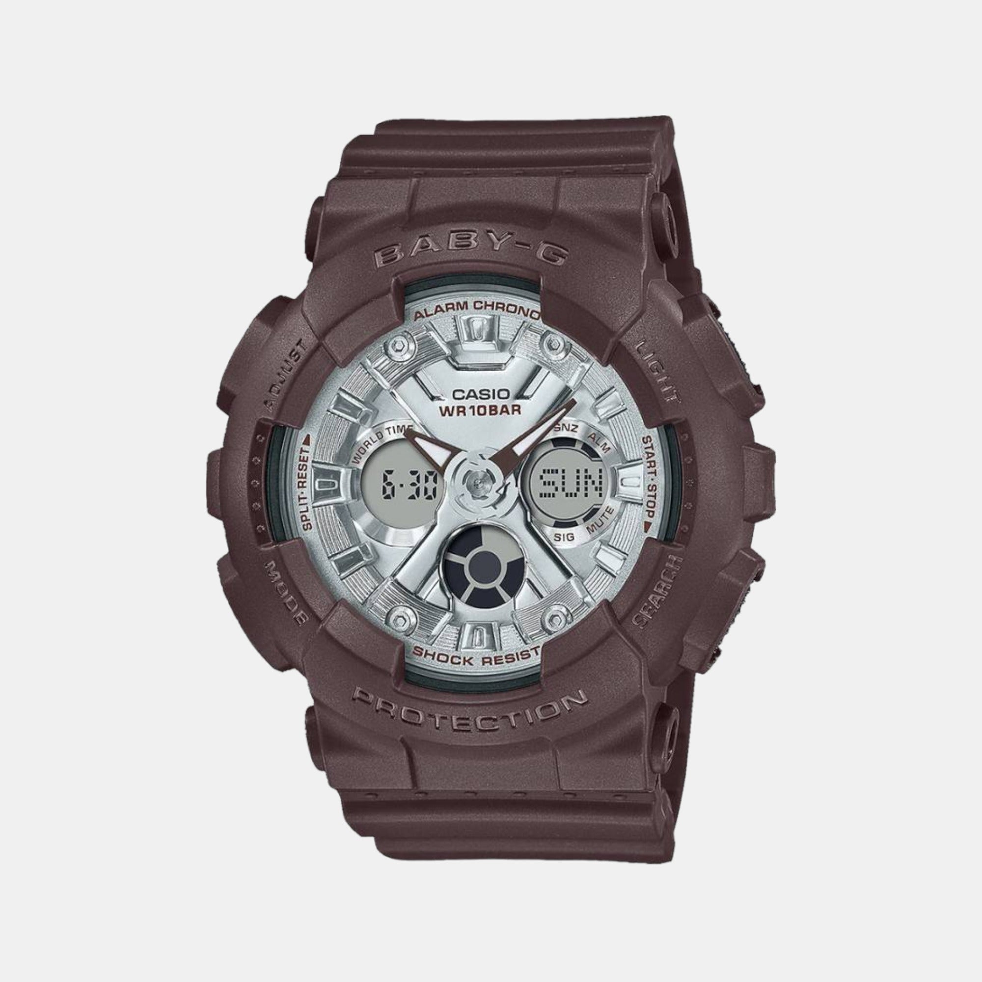 Casio Baby-G Women Quartz Silver Dial Analog-Digital Resin Watch B229