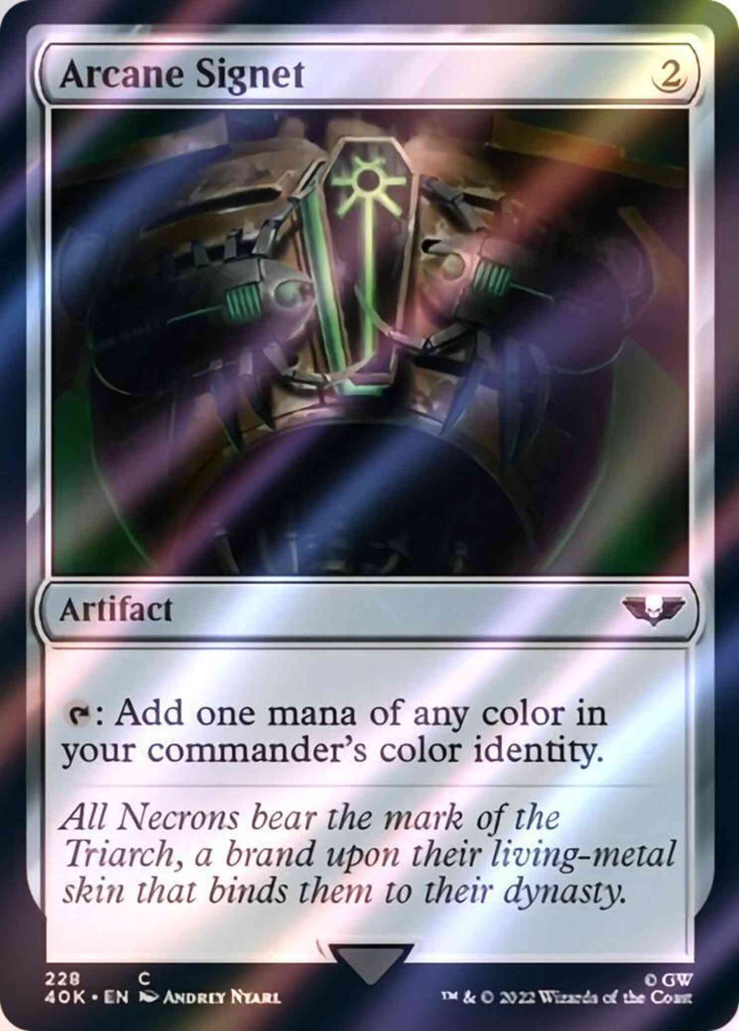 Arcane signet 228 – Magic Arcane Signet [228] [Necrons] [Universes Beyond: Warhammer 40,000] [Surge Foil]