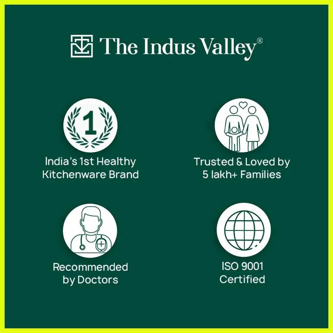The Indus Valley TurboCuk Tri-ply Stainless Steel Cookware Set: Free ₹600 Wood Chopping Board+ Kadai+ Fry Pan, Premium Quality, 3 Layer Thick Body, 10 - view 17