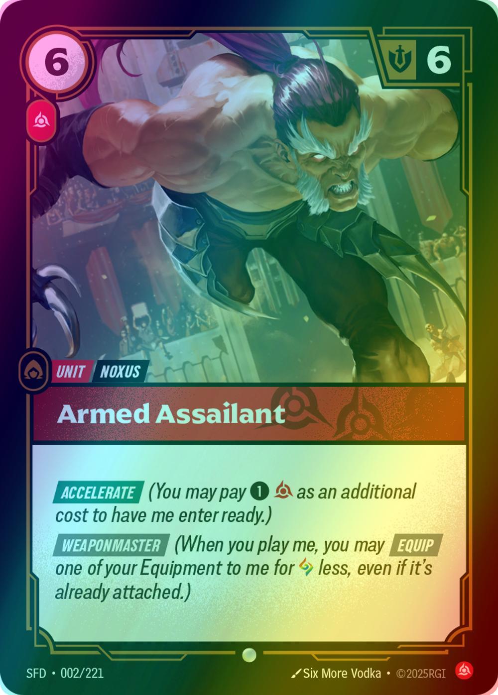 221 spiritforged foil – Riftbound Armed Assailant - 002/221 [Spiritforged] [Foil]
