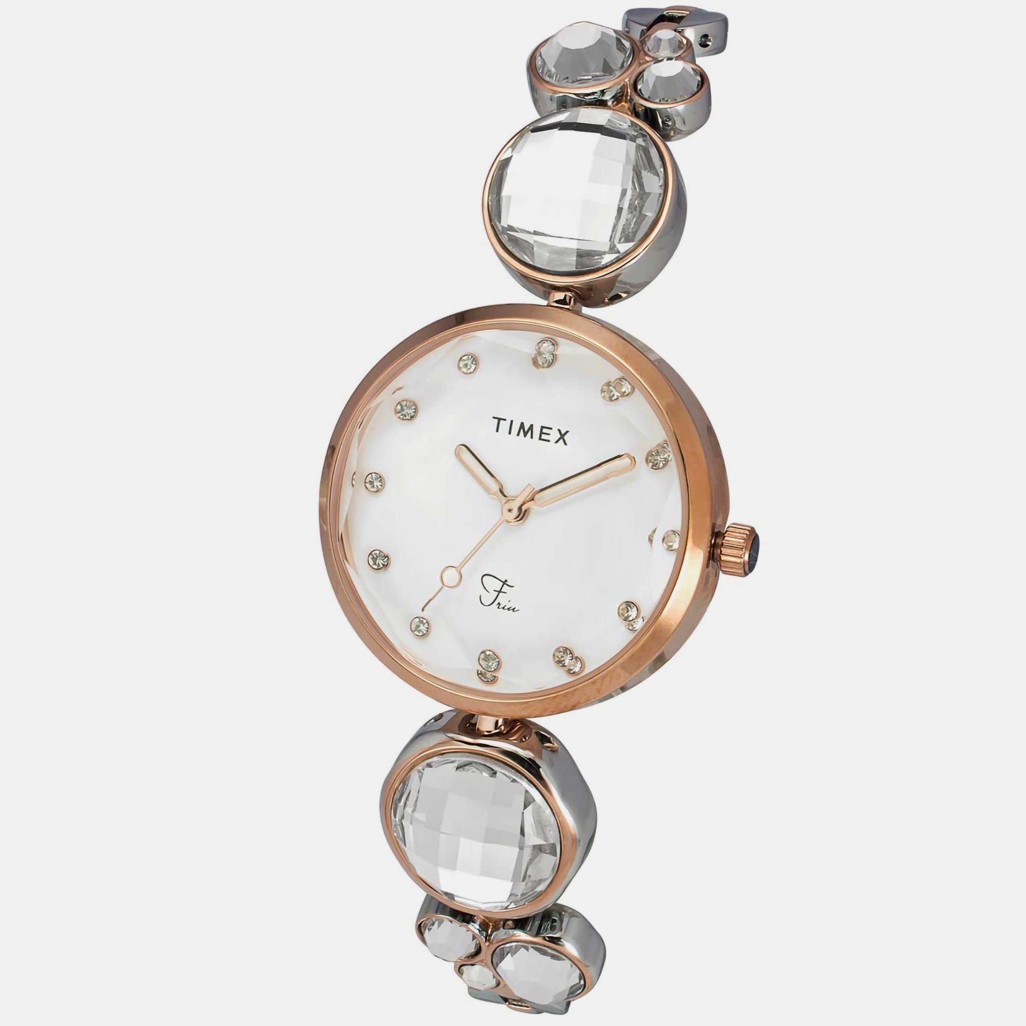 Timex Fria Women Quartz Silver Dial Analog Brass Watch TWEL17002 - view 2