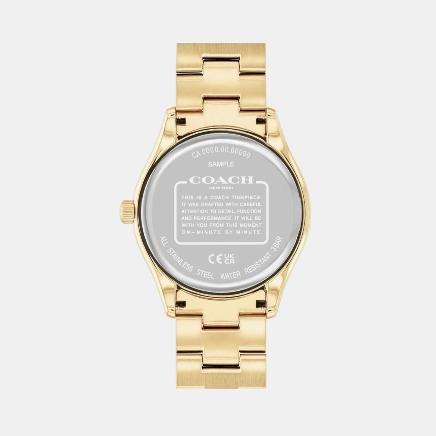Coach Brooks Unisex Quartz Black Dial Analog Stainless Steel Watch 14400035 - view 3