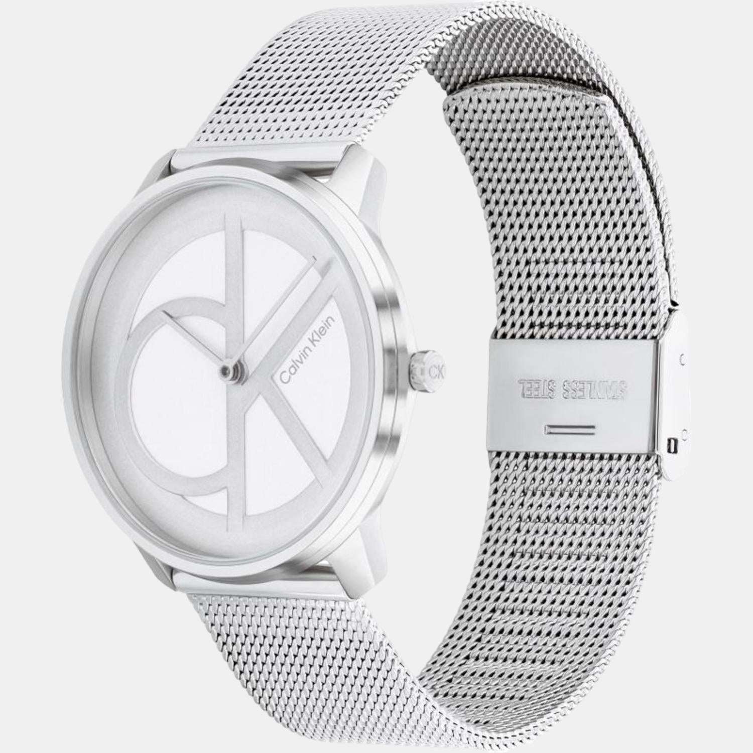 Calvin Klein Ck Iconic Unisex Quartz Silver Dial Analog Stainless Steel Watch 25200032 - view 2