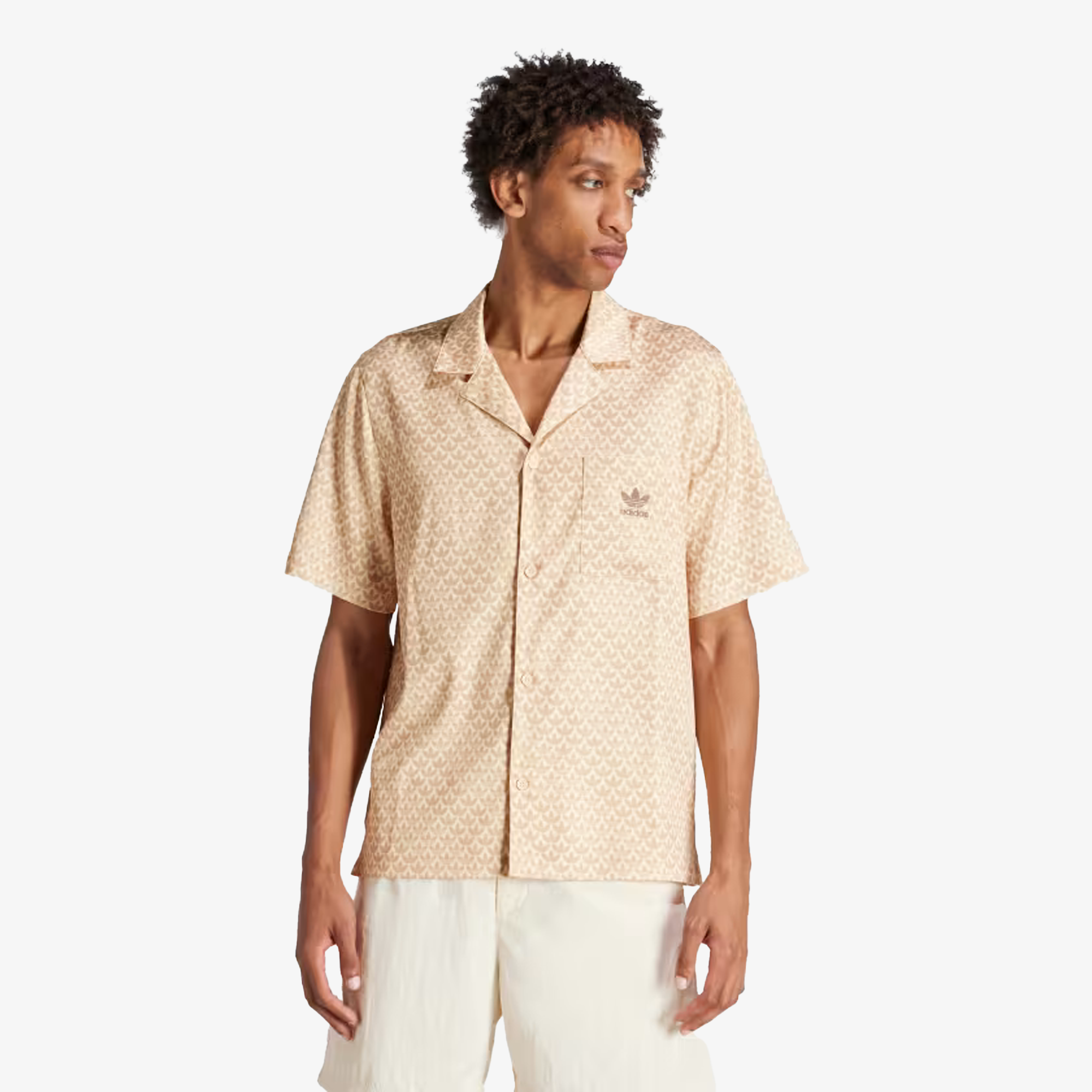 Adidas Originals | MONO SATIN SHIRT { CRYSTAL SAND