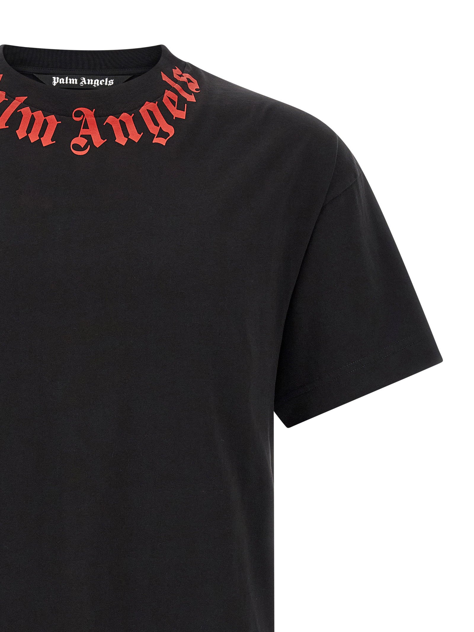 Palm Angels Neck Logo T-shirt – 100% cotton - view 3