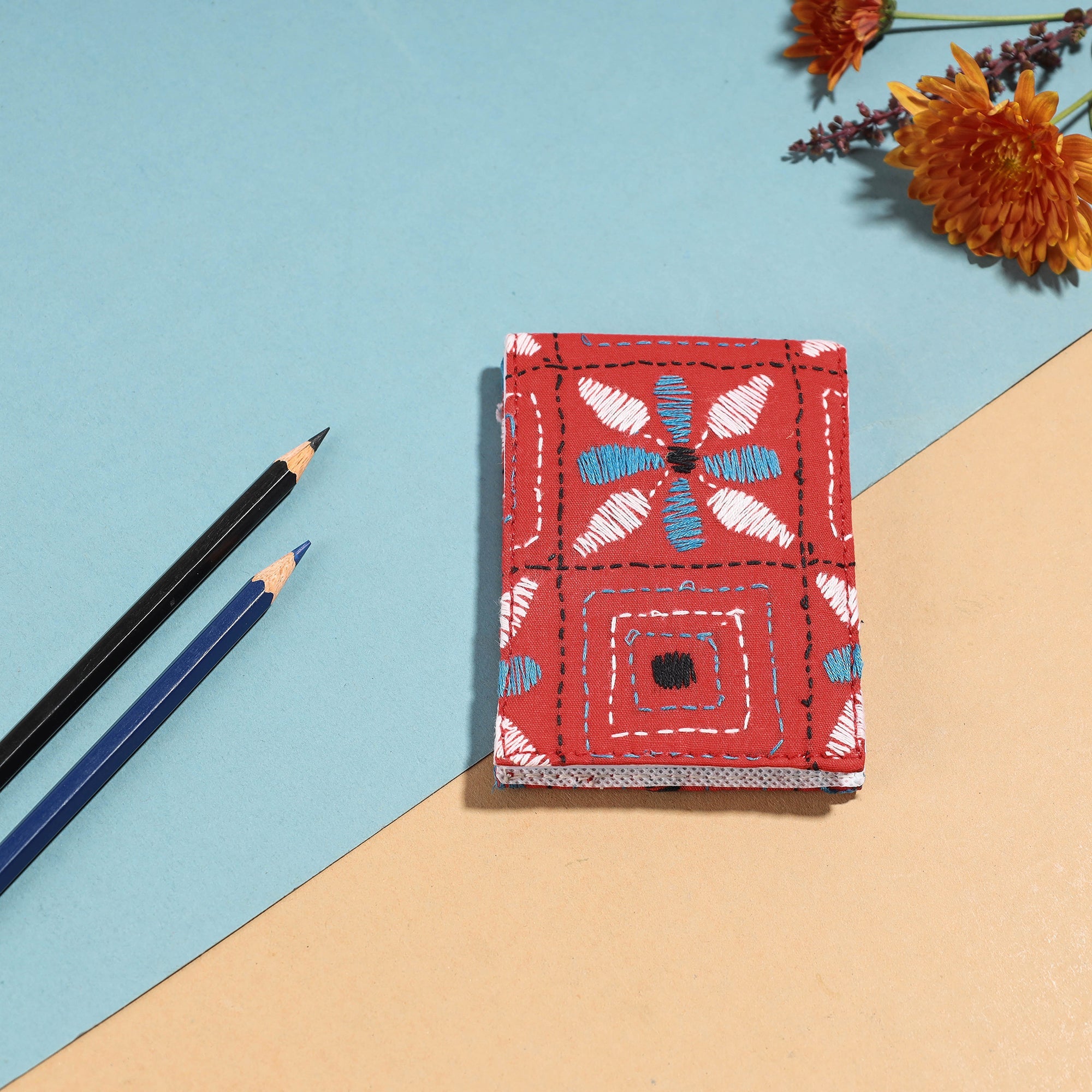 ASALKAAR Bengal Kantha Work Handcrafted Notepad (4 x 3 in)