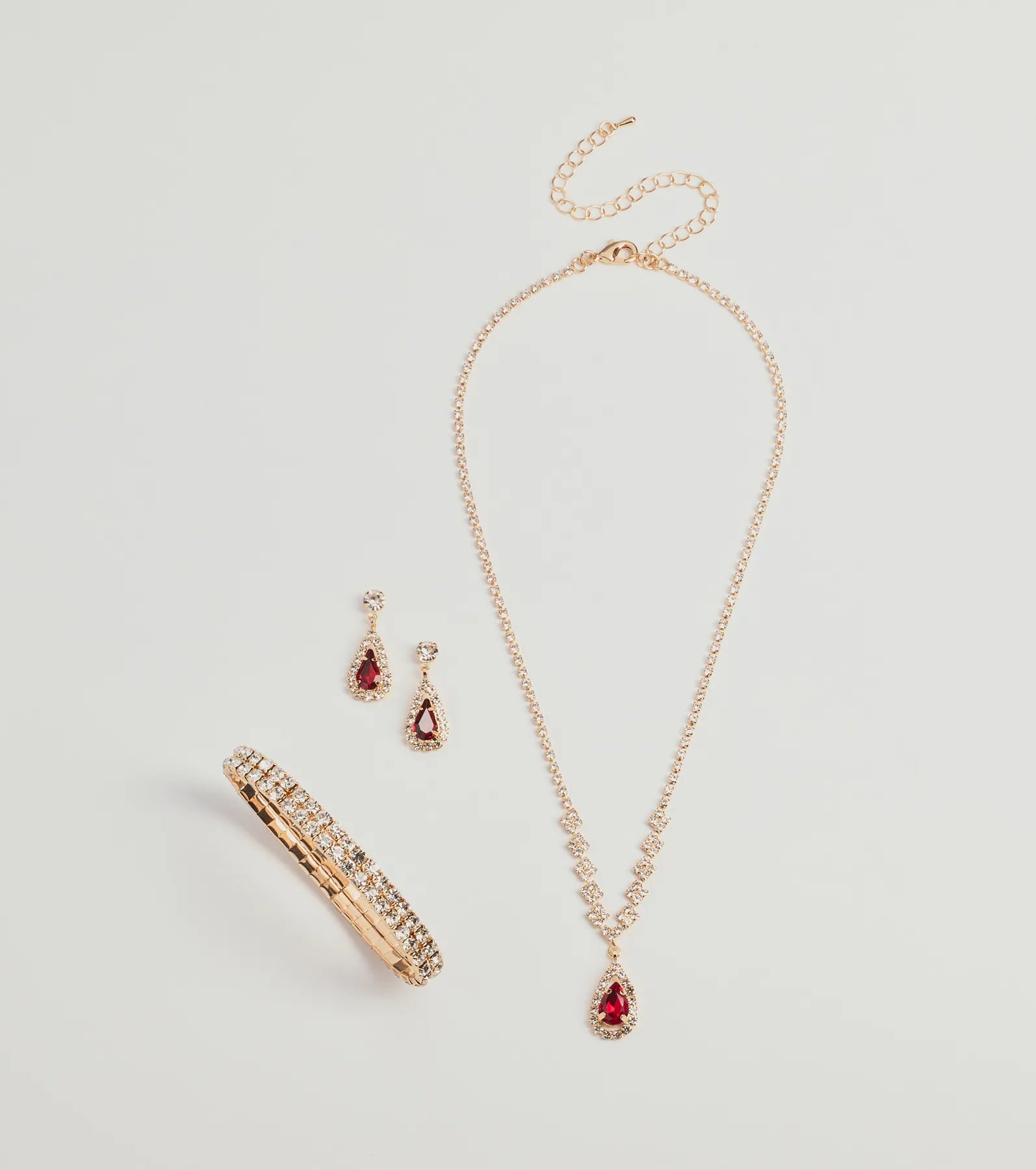 Windsor Regal Gemstone Necklace, Bracelet, And Earrings Set
