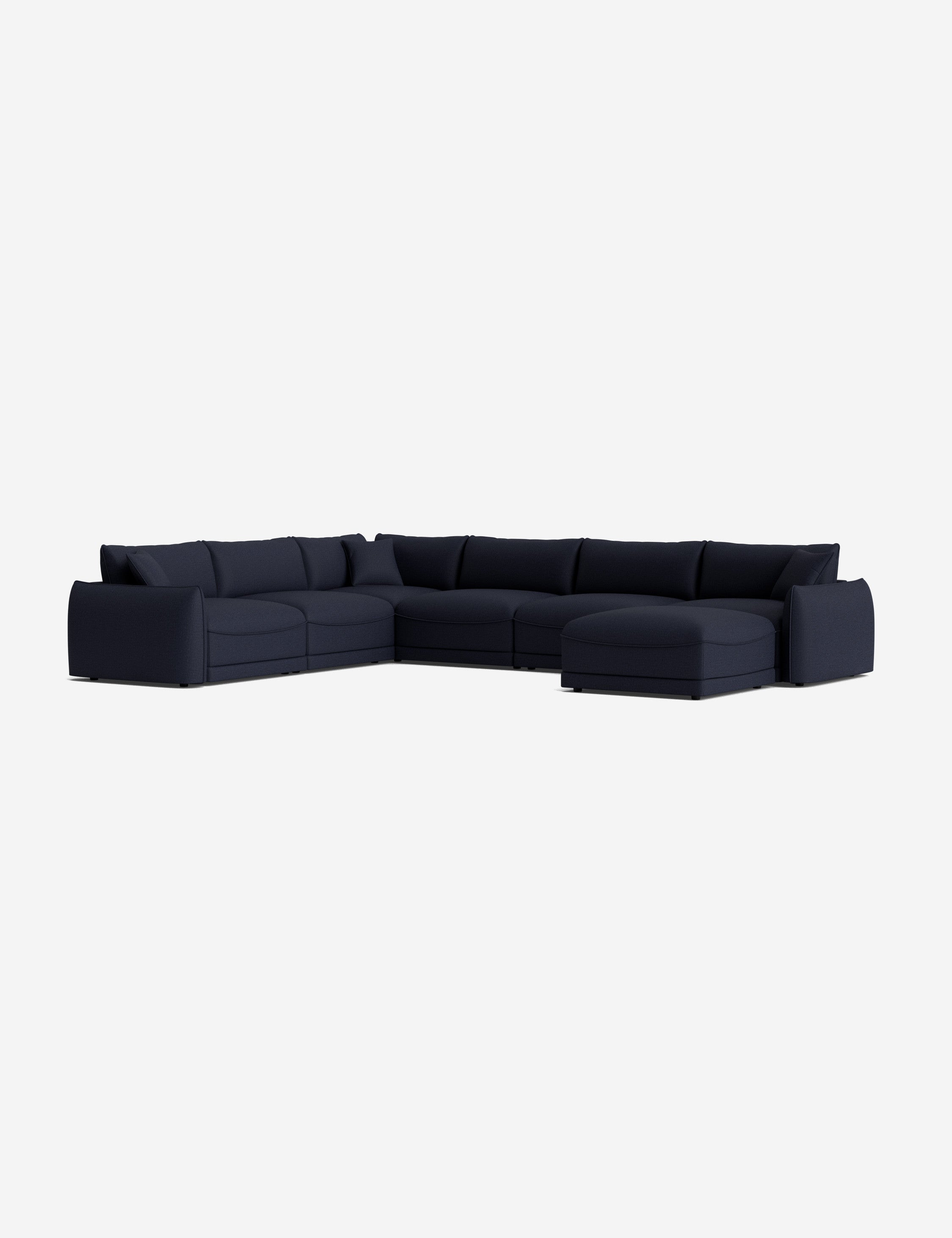 Lulu and Georgia Balmer Modular Corner Sectional Sofa With Ottoman - view 21