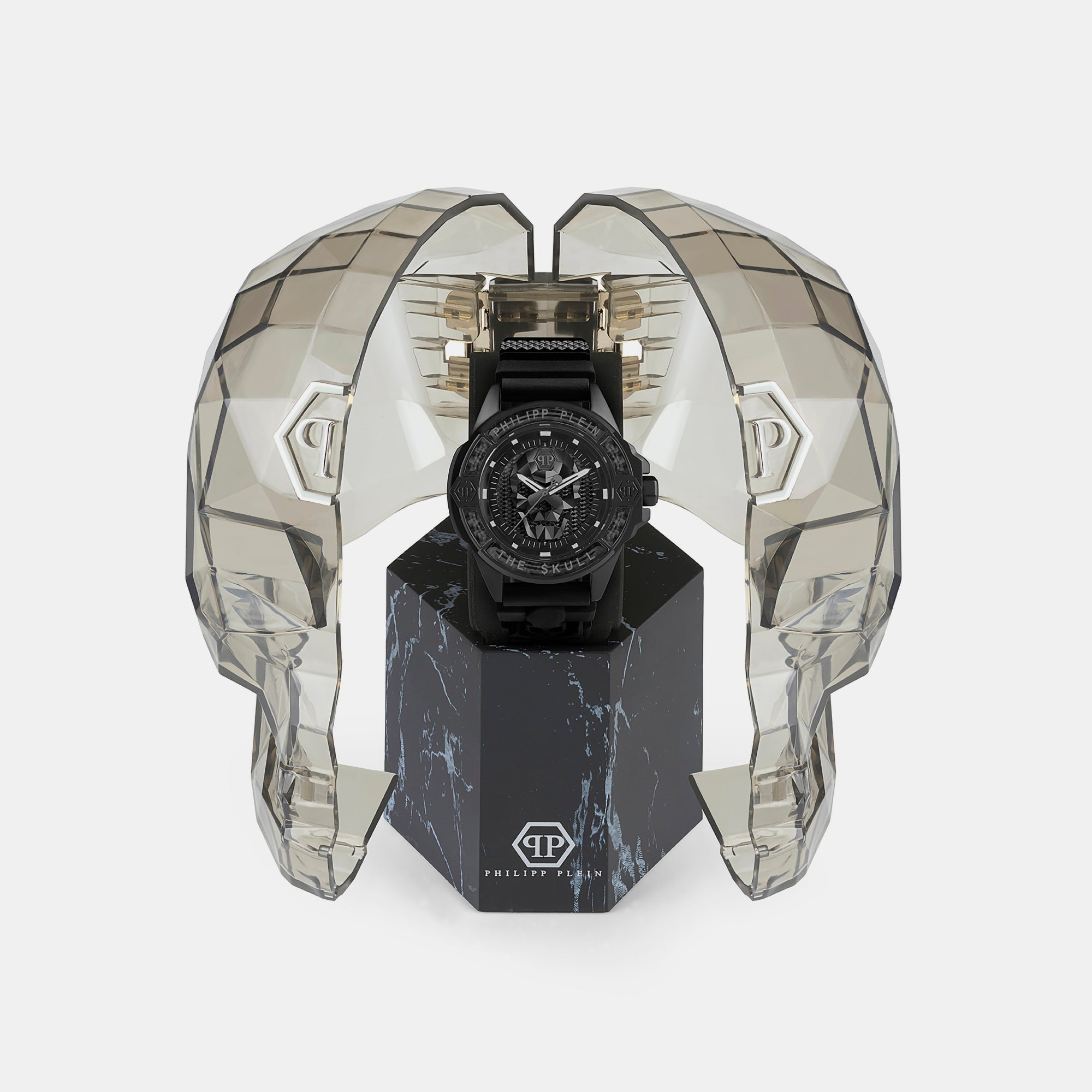 Philipp Plein $kull Men Quartz Black Dial Analog Silicone Watch PWAAA2022 - view 6