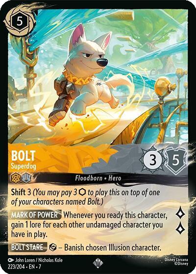 Quest palace heist – Lorcana Bolt - Superdog - 223/204 [Illumineer's Quest: Palace Heist] [Cold Foil]