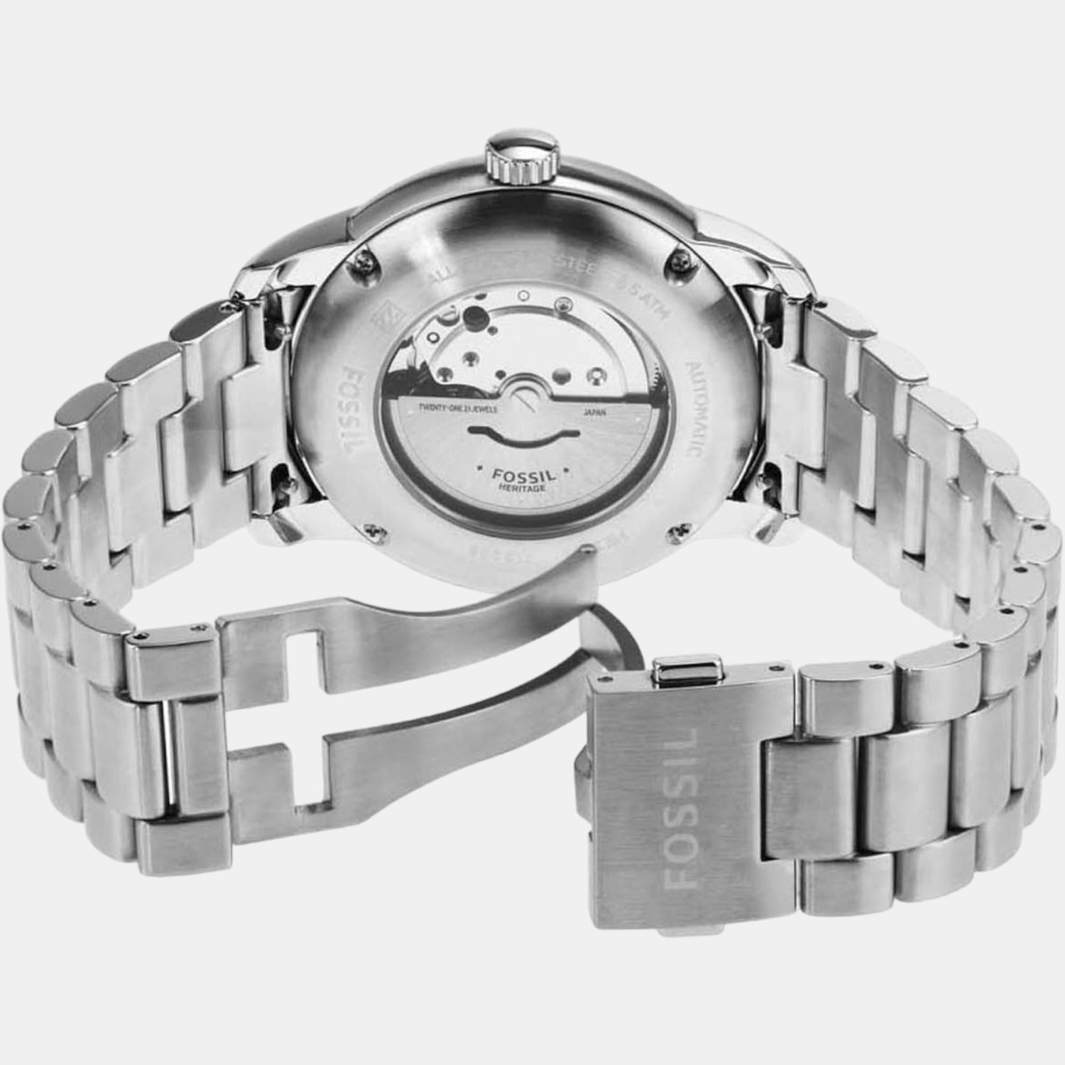 Fossil Heritage Men Quartz Gold Dial Analog Stainless Steel Watch ME3231 - view 2