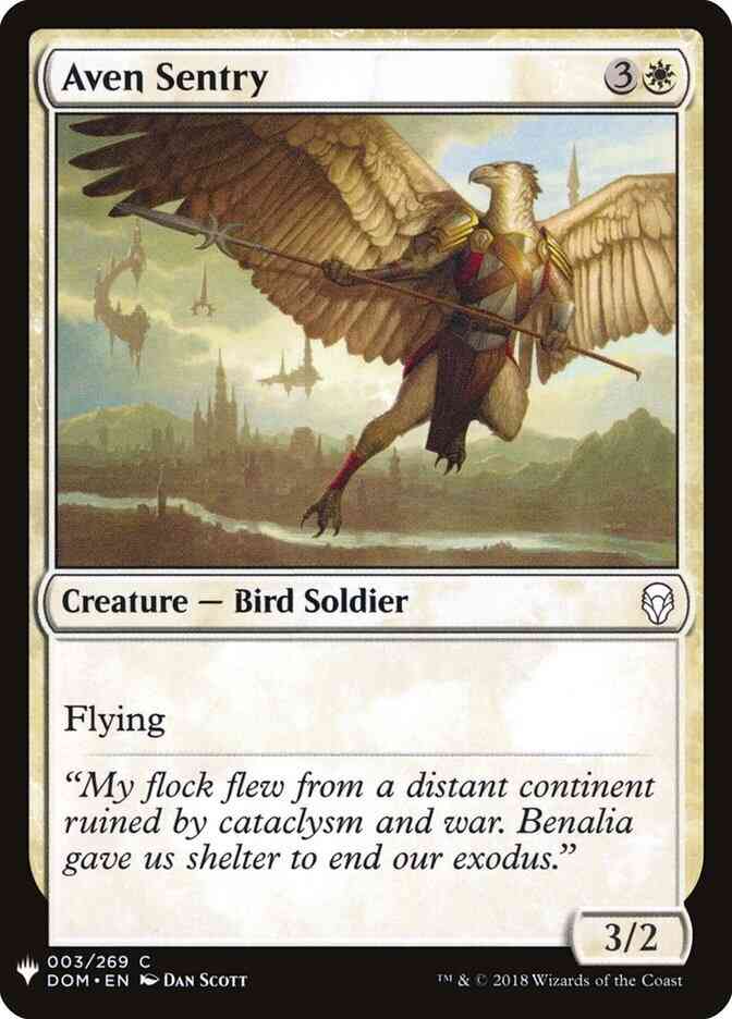 Aven sentry dom-3 – Magic Aven Sentry [DOM-3] [The List] [Non-Foil]