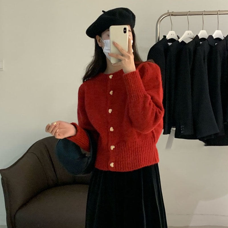 Alamode By Akanksha Audra Cute Woolen Sweater with Heart Detail - view 3