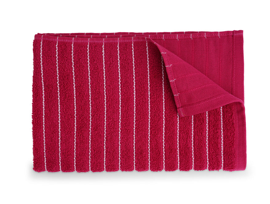 Spaces India Cherry - Dark Red 100% Cotton Bath Towel - 2-In-1 By Welspun - view 4