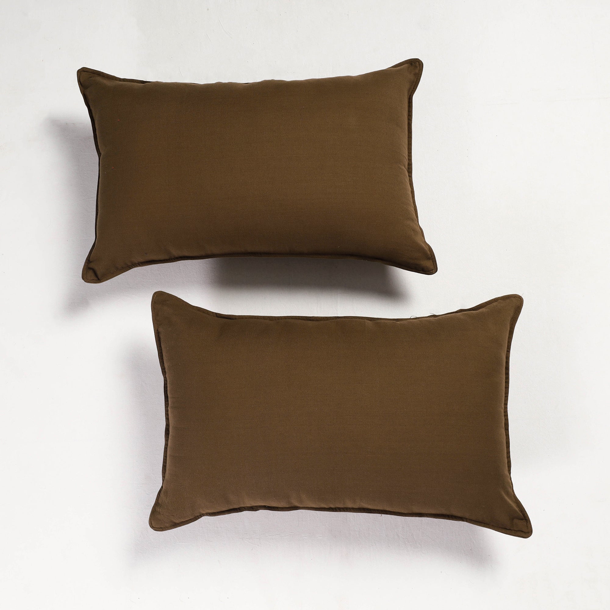 HAVELI CHRONICLES Brown - Set of 2 - Fine Cotton Handloom Pillow Covers (26 x 17 in) - view 2